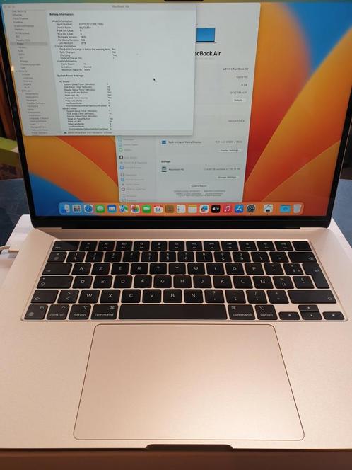 Apple MacBook Air (M2, 2023) (CYCLUS 11), Computers en Software, Windows Laptops, Zo goed als nieuw, 15 inch, SSD, Ophalen of Verzenden