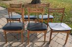 6 mooie vintage eetstoelen, Ophalen, Gebruikt, Scandinavisch, Vijf, Zes of meer stoelen