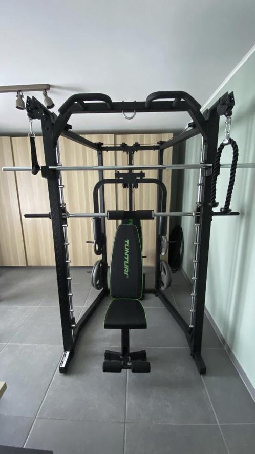 Tunturi Smith Machine SM80 (fitness), Sport en Fitness, Fitnessapparatuur, Zo goed als nieuw, Krachtstation, Armen, Benen, Borst