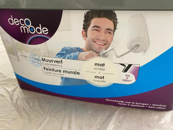4 litre de peinture murale + 5 rouleaux à peindre, Doe-het-zelf en Bouw, Verf, Beits en Lak, Zo goed als nieuw, Verf, Ophalen