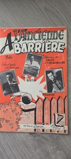 Accordeon partituur L'ancienne Barrière - wals 1952, Muziek en Instrumenten, Bladmuziek, Ophalen of Verzenden, Gebruikt, Overige soorten