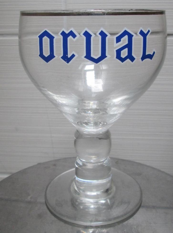 2 verschillende oude Orval-glazen, Verzamelen, Biermerken, Gebruikt, Glas of Glazen, Overige merken, Ophalen of Verzenden