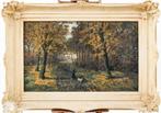 Louis Van Hoorde (1886-1935): Vrouw en geit in bos (168x122), Ophalen