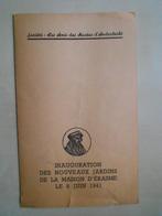 Inhuldiging van de nieuwe hovingen van het Erasmushuis, Ophalen of Verzenden, Zo goed als nieuw, Folder