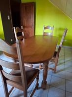 Eiken eettafel met 6 stoelen, Huis en Inrichting, Ophalen, Gebruikt