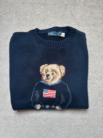 Ralph Lauren Polo Bear Sweater Navy  Maat M beschikbaar voor biedingen