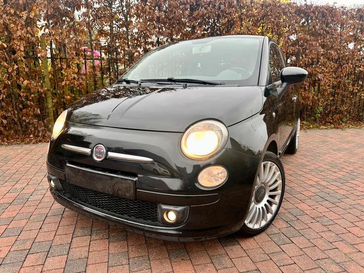 Fiat 500 - 1.4i - benzine - open dak - bluetooth - leder, Auto's, Fiat, Particulier, Bluetooth, Benzine, Leder, Ophalen