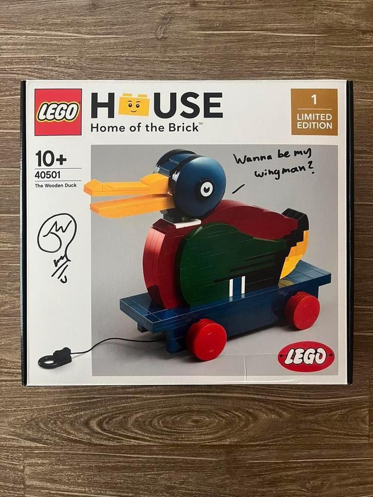 Houten eend, The Wooden Duck (40501) Gesigneerd, Signed, Kinderen en Baby's, Speelgoed | Duplo en Lego, Nieuw, Lego, Complete set