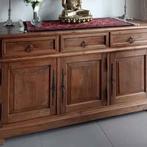 Buffet en chêne de 1,80 m de long, Rustiek, 150 à 200 cm, Utilisé, Chêne