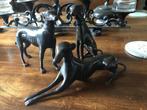 3 bronzen honden windhond whippet greyhound, Antiek en Kunst, Kunst | Beelden en Houtsnijwerken, Ophalen of Verzenden