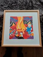 Kleurrijk schilderij, Antiek en Kunst, Ophalen of Verzenden