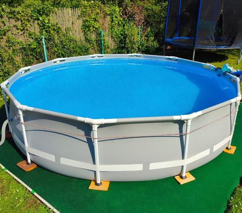 Intex 366x76 Prism Frame bovengronds zwembad, Tuin en Terras, Zwembaden, Zo goed als nieuw, Opzetzwembad, Minder dan 80 cm, 200 tot 400 cm