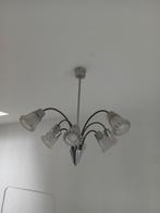 Lustre vintage à 8 points lumineux, Enlèvement, Verre