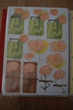 *Kaartje maken ( knipvel ) bloemen in zak en op plank, Ophalen of Verzenden, Nieuw, Natuur, Knipvel