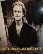 poster Brad Pitt(+knipsels, tijdschriften), Verzamelen, Posters, Rechthoekig Staand, Met lijst, Ophalen of Verzenden, Zo goed als nieuw