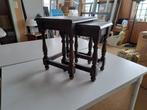 Houten bijzettafels eik, Gebruikt, Klassiek, 55 tot 75 cm, Rechthoekig