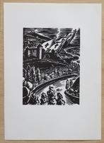 Houtsnede Frans Masereel: BOUILLON, Antiek en Kunst, Kunst | Etsen en Gravures, Verzenden