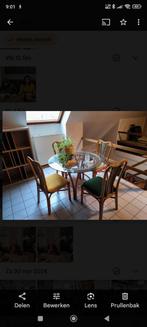 Rotan tafel en stoelen, Huis en Inrichting, Ophalen, Gebruikt