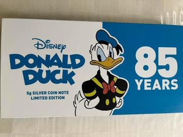5g Zilveren briefje “85j Donald Duck” beschikbaar voor biedingen