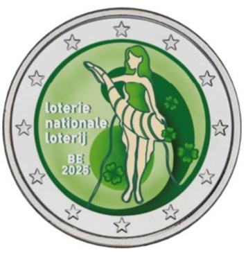 2 euro België 2025 Nationale Loterij gekleurd beschikbaar voor biedingen