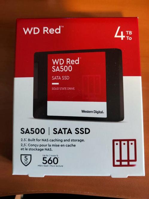 Western Digital Red SA500 4TB (Nieuw), Computers en Software, Harde schijven, Nieuw, Laptop, Intern, SSD, Ophalen of Verzenden