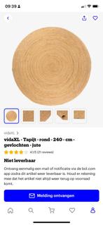 Jute tapijt 240cm rond, Huis en Inrichting, Woonaccessoires | Onderzetters, Ophalen, Gebruikt