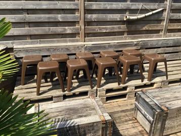 10 x Vintage 70s Flair Stool / krukjes beschikbaar voor biedingen
