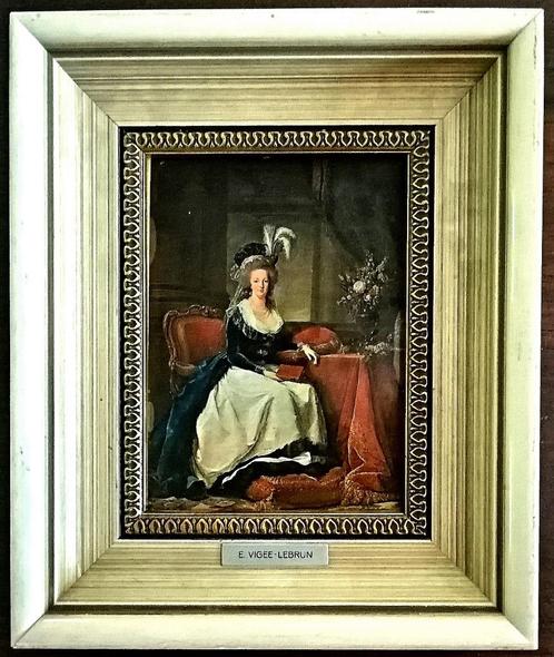 Portret van Marie-Antoinette - Polysmalt techniek. Difiarte, Antiek en Kunst, Kunst | Schilderijen | Klassiek, Ophalen of Verzenden