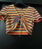 Top met veelkleurige lijnen, Kleding | Dames, Topjes, Overige kleuren, Verzenden, Maat 46/48 (XL) of groter, Korte mouw