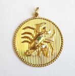 Prachtig schorpioenmedaillon in 18K goud + smaragd en diaman, Handtassen en Accessoires, Antieke sieraden, Ophalen, Goud, Overige typen