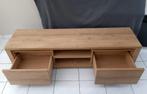 TV-meubel in hout (eik-look) met 2 lades: 163.5 lang,41 hoog, Huis en Inrichting, Gebruikt, Ophalen