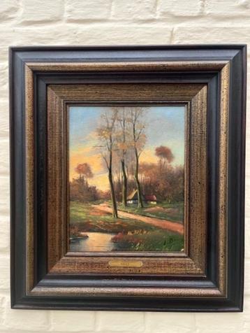 jheel mooi schilderij van L. Bruy beschikbaar voor biedingen