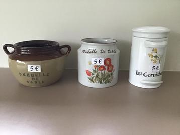5 "poubelle de table" of gelijkaardig aan 5 euro per stuk beschikbaar voor biedingen