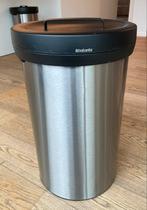 Brabantia 60l stalen prullenbak, Ophalen, Gebruikt, 50 tot 75 cm, 40 liter of meer