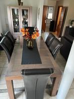 Table en bois massif avec chaises, Cinq personnes ou plus, Carré, Enlèvement, Utilisé