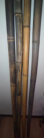 4 Bamboe stokken 2m lang 4cm diameter, Zo goed als nieuw, Ophalen