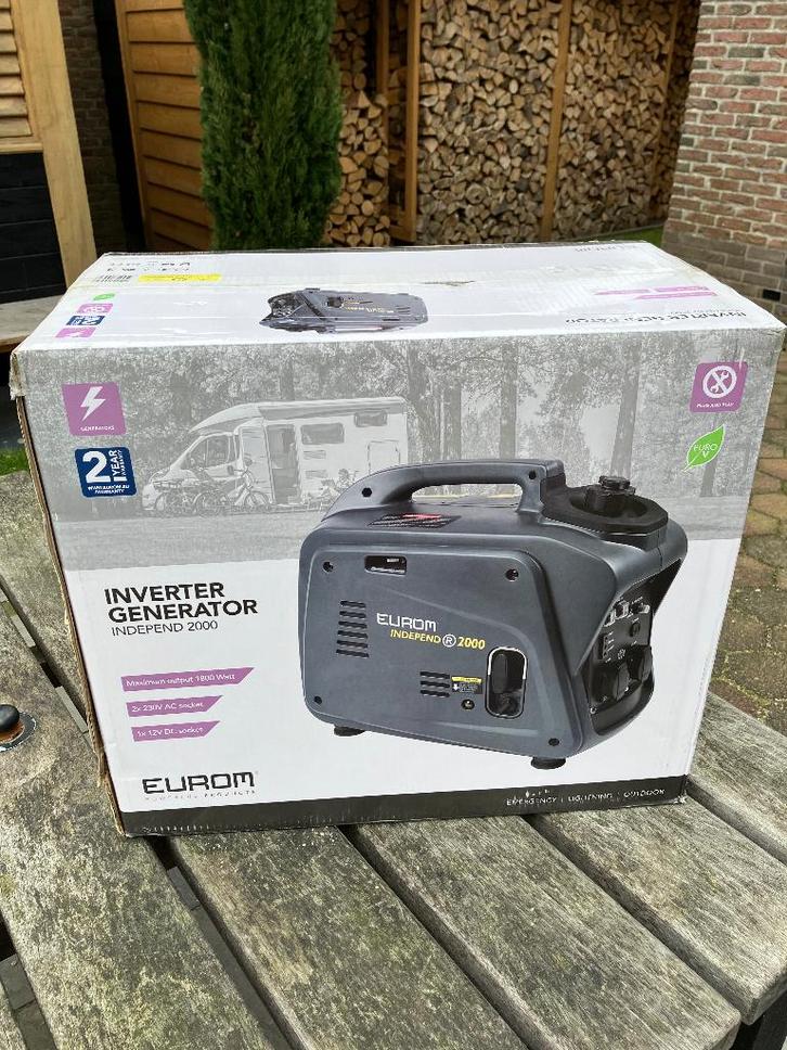 Nieuwe Eurom Independ 2000 inverter generator in dichte doos, Bricolage & Construction, Générateurs, Neuf, Essence, Moins de 5 kVA