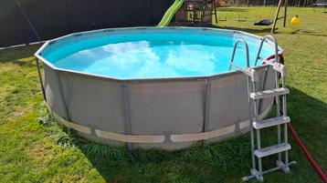 Intex zwembad 4.27m incl warmtepomp en zandfilter beschikbaar voor biedingen