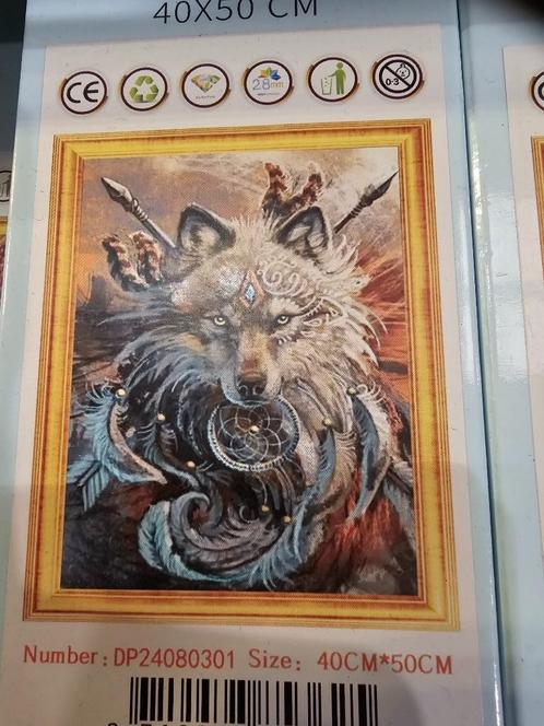 Prachtige diamond painting 30 x 40cm & 40 x 50cm ronde steen, Hobby en Vrije tijd, Knutselen, Nieuw, Knutselwerk, Ophalen of Verzenden