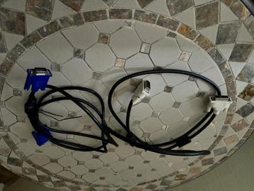 3 VGA monitor kabels – zwart - 1.5 meter - per lot 10€ beschikbaar voor biedingen