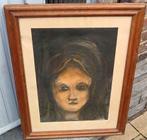 aquarelle jeune fille signe m albrassart, Enlèvement ou Envoi