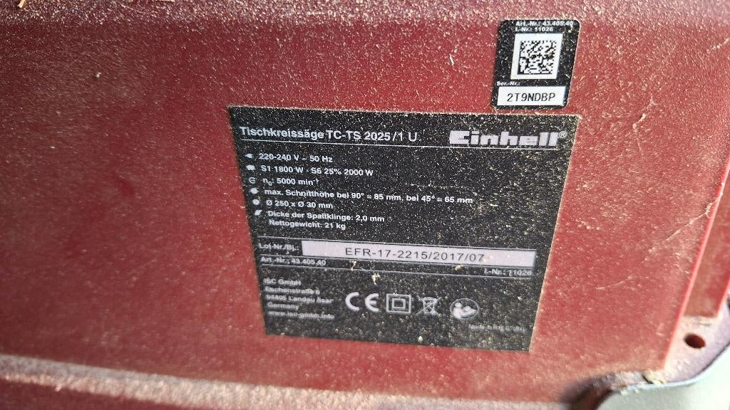 Zaagmachine, Ophalen, Gebruikt, Cirkelzaag