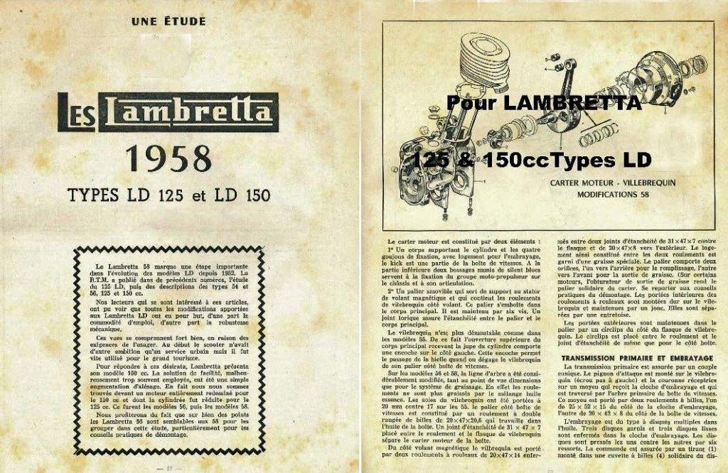RTM voor LAMBRETTA Scooters (1953-1969) in het Frans., Motoren, Ophalen of Verzenden