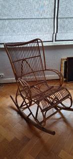 Rocking chair bambou et rotin années 80, Maison & Meubles, Chaises, Neuf, Autres couleurs, Osier ou Rotin, Enlèvement