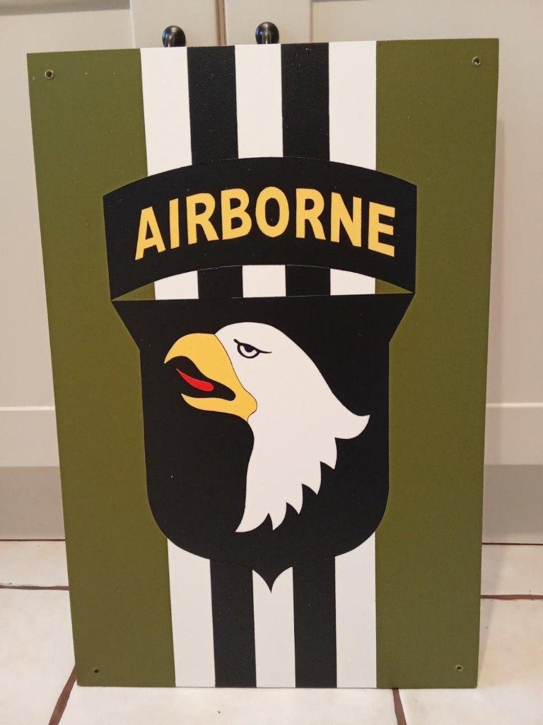 Panneau US WW2 : 101ST AIRBORNE, Collections, Enlèvement ou Envoi