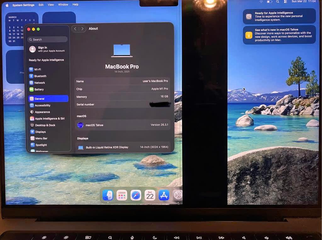 MacBook Pro M1 14" 2021 | A2442 | 16 Go | Batterie à 95 %, MacBook Pro, Qwerty, 13 pouces, 512 GB