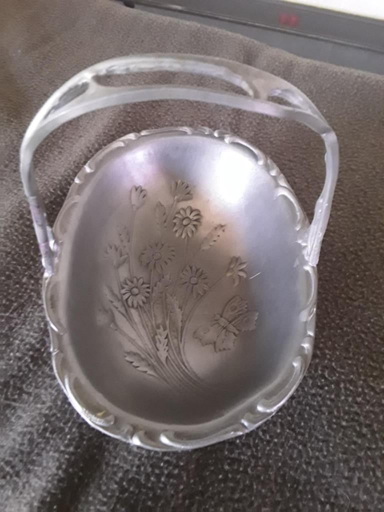 Tinnen schaaltje met handgreep, Antiek en Kunst, Antiek | Tin, Ophalen