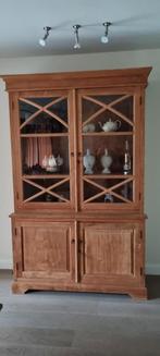 Vitrinekast in teak, Huis en Inrichting, Kasten | Vitrinekasten, Ophalen, 100 tot 150 cm, 200 cm of meer, Teakhout