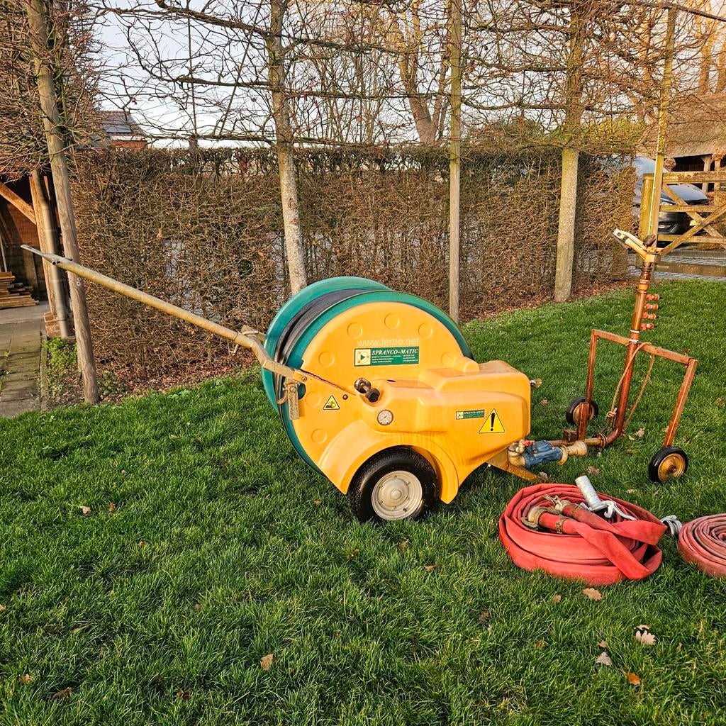 Haspel met 125 meter slang, Ophalen