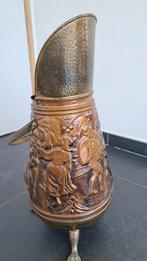 Antieke koperen kolenbak, Antiek en Kunst, Ophalen, Koper